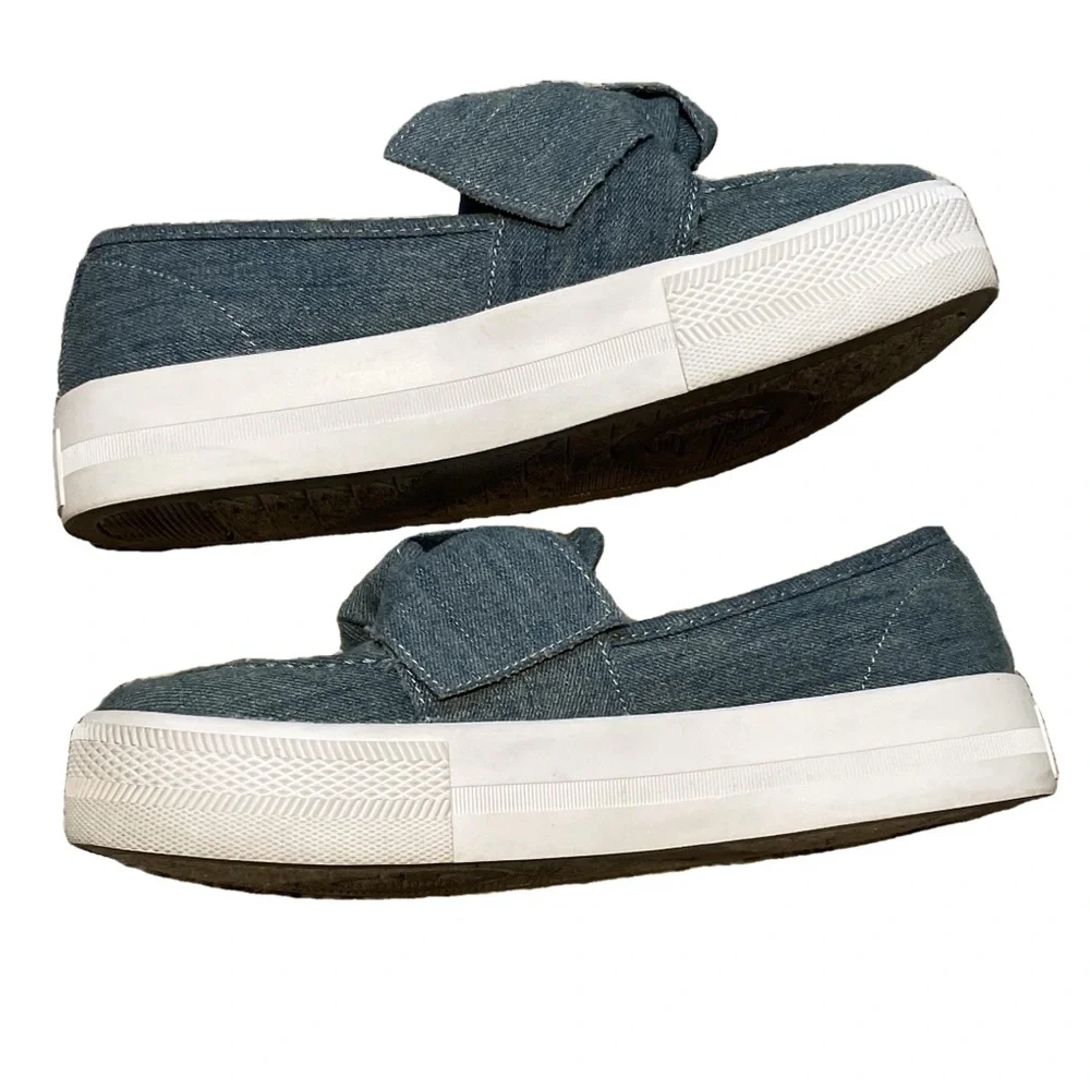 G by Guess Denim Platform Slip On Sneakers Woman’s 10